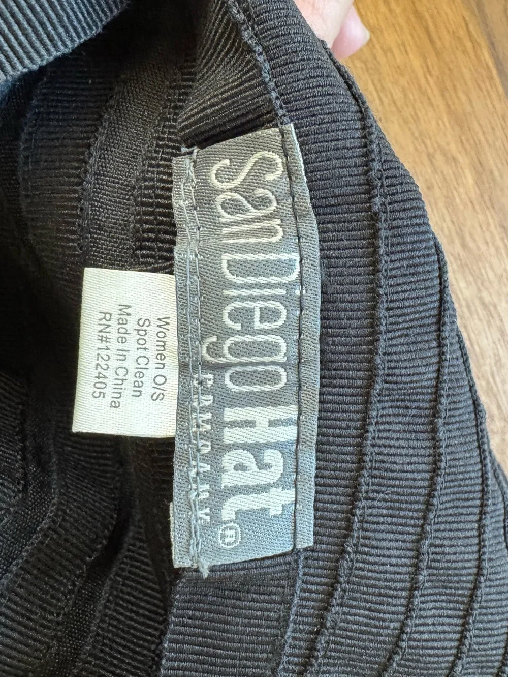 San Diego Hat Company Black Ribbed Cotton Bucket Hat
